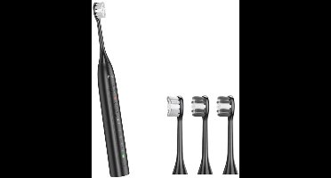 Hoco Elektrische Tandenborstel - Zwart - Inclusief 4 opzetborstels - Oplaadbaar via USB-C