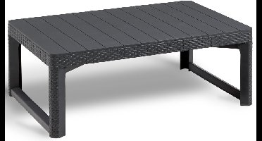 Allibert Lyon Verstelbare Tuintafel - 116x71,5x66/40 cm - Grafiet