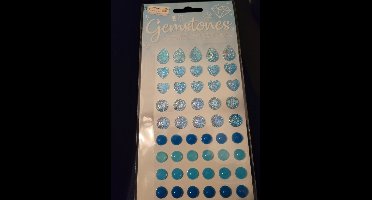 Plaksteentjes-plakstenen edelstenen- gemstones - 49 - blauw kobalt