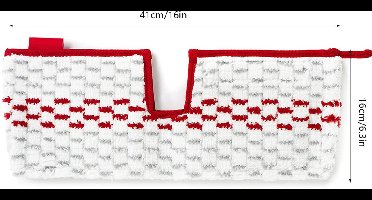 Vervangende mophoes, rechthoekig 41x16cm voor Vileda 1-2 Spray Max mop