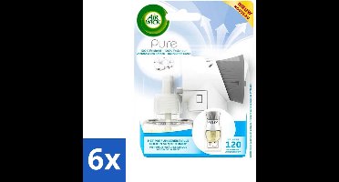 Air Wick Elektrische Geurverspreider - Starterkit - Pure Zachtheid van Katoen - 19ml - Voordeelverpakking - 6 stuks