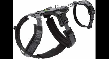 Hunter - Hondentuig - Maldon - Paniekharnas - Anti - Trek Harnas - Veiligheidsharnas - Perfecte Pasvorm - Zwart - Maat M - 53-71 cm