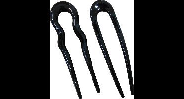 Haarpin zwart + Haarpin U-vorm zwart set van 2 stuks