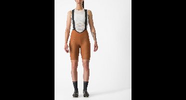 Castelli Fietsbroek kort met bretels Dames Bruin - ESPRESSO W DT BIBSHORT - L