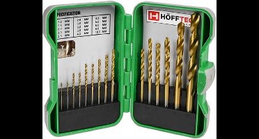 Höfftech borenset - metaalboren - ijzerboor HSS 1,5 t/m 10mm - 15-delig
