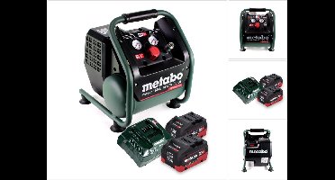 Metabo Power 160-5 18 LTX BL OF accucompressor 18 V 8,0 bar borstelloos + 2x oplaadbare accu 10,0 Ah + lader