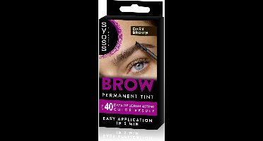 SYOSS Brow Tint Donkerbruin - Permanente Wenkbrauwverf – Starterskit - Langdurige Kleur – Natuurlijke Look - Tot 10 toepassingen