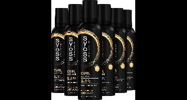 SYOSS Curl - Haarmousse – Haarstyling - Krullen - Anti-pluis - 48u Hold - Voordeelverpakking - 6x 250 ml