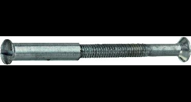 Patentbout met huls (2st) M4 38x22mm mat nikkel ongelakt