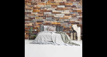 Fotobehang Natuurstenen muur - 260 x 384 - Vlies - REINDERS