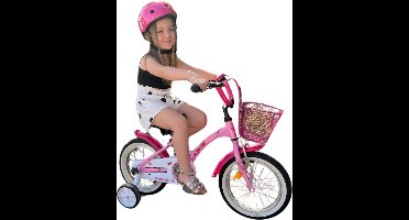 ApexArte® Kinderfiets 3 Jaar - Loopfiets 14 inch - Fiets Meisjes & Jongens - Roze
