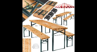 Zylo® Biertafel - Biertafels - Biertafelset - 170x46x78cm - Bruin