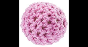 Gehaakte kraal voor speenketting 2pcs. x 20mm, Pink