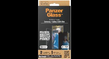 PanzerGlass Screenprotector geschikt voor Samsung Galaxy S24 Ultra Glazen | PanzerGlass Ultra-Wide Fit Screenprotector Privacy - Case Friendly