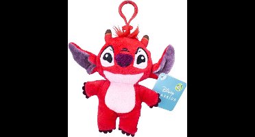 Lilo & Stitch - Pluche - Bagclip - Knuffel - Sleutelhanger - 14cm - Rood - Stitch