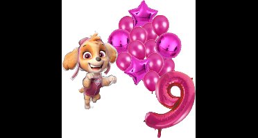 Paw Patrol Skye ballonnen pakket - 61x91cm - Folie Ballon set - Themafeest - Verjaardag - 9 jaar - Ballonnen - Versiering - Helium ballon