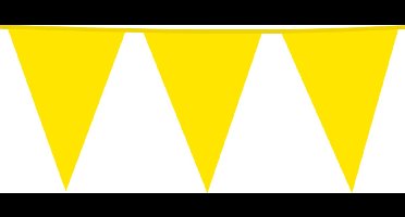 6x Giga Vlaggenlijn Geel 30x45cm 10 meter XXL - Verjaardag Feest Party Festival Poolparty Decoratie