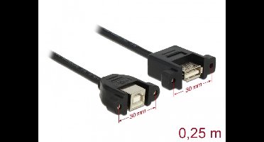 Delock - USB 2.0 A Female naar USB 2.0 B Female - 0.25 m