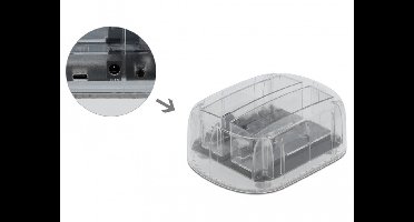 Delock USB Type-C™ Docking Station for 2 x SATA HDD / SSD transparent