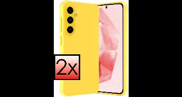 Hoesje - 2 Stuks - Geschikt voor Samsung Galaxy A36 - Sterk & Shockproof - Case Siliconen - Back Cover - Telefoon Hoes - Geel