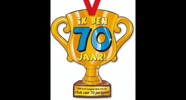 Paper Dreams Trofee Ik Ben 70 Jaar! 33 Cm Karton Goud