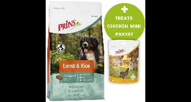 Prins ProCare Lamb & Rice 20kg - Hondenvoer - Treats Chicken Mini Pakket