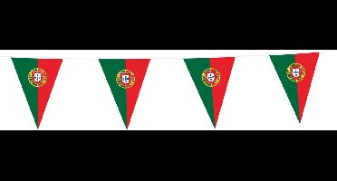 12x Vlaggenlijn Portugal 10 Meter - Voetbal EK WK Landen Land Feest Versiering Decoratie