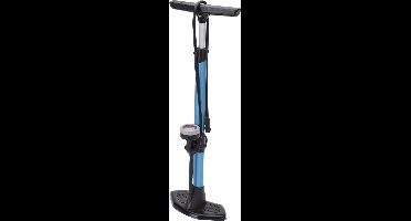 XQMax Fietspomp - blauw - tot 15 bar - met drukmeter - 67 cm - pomp