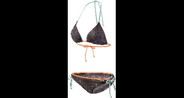 BECO triangel bikini, C-cup, gevoerd, uitneembare pads, zwart/multi color, maat 40