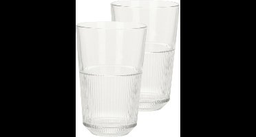 Excellent Houseware Whisky glazen - 4x - transparant - 360 ml - drink/waterglazen