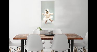 PosterMonkey - Poster - IJsbeer - Rok - Portret - Wit - Poster in lijst - Frame - 40x80 cm - Poster met kader