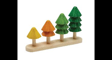 PlanToys Houten Speelgoed Bomen sorteren en tellen.