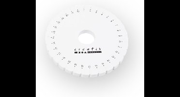 Kumihimo - vlechtschijf - 12 cm - Rond - Wit - Losse schijf