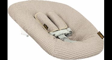 Newborn Hoes Tripp Trapp geschikt voor Stokke Tripp Trapp & Kidsmill Newborn Set - Perfecte Pasvorm - Beschermt je Stoel - Waterafstotende Voering - Makkelijk Wasbaar - Zacht Katoen - Met Gordelbeschermer - Taupe Wafelstof
