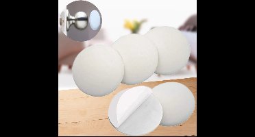 Zelfklevende deurbeschermers - 4 Stuks - Wit - 4cm dia - Deurbescherming - Deurstoppers - Muurbeschermer - Muurbescherming