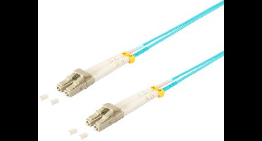 LC Duplex Optical Fiber Patch kabel - Multi Mode OM3 - turquoise / LSZH - 10 meter