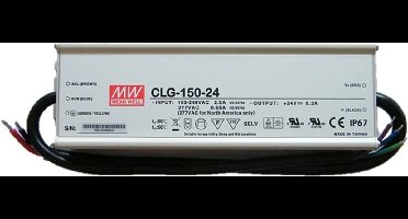 LED driver 24volt 6,3A 150W - 1x Output - IP67 - WATERPROOF - MeanWell