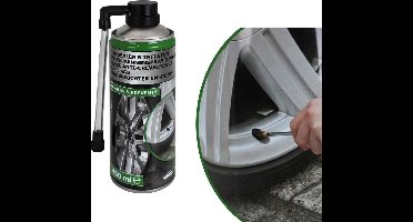 Lifetime Bandenreparatiespray - 450 ml - Inclusief pomp - Voor auto en motor - Zilver