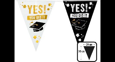 Boland - PE vlaggenlijn 'Yes you did it' - Geen thema - Geslaagd -Feestversiering