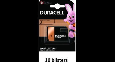 10x Duracell Alkaline J (7K67) 4LR61 1412AP Flatpack