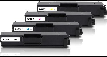 MediaHolland - Huismerk Toner TN-423 / TN-421 geschikt voor Brother Laser Printers - Zwart, Cyaan, Magenta en Geel - Toners Cartridges - Zwart: 6500 Pagina's & Kleur: 4000 Pagina's