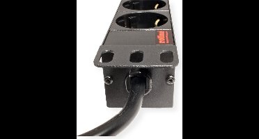 ROLINE 19" stekkerdoos 9-voudig, zwart, 2 m