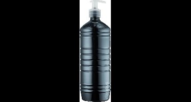 Lege Plastic Fles 1 liter PET zwart - met transparante pomp - set van 10 stuks - Navulbaar - Leeg