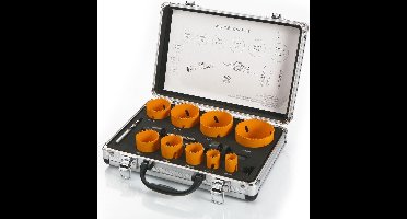 HBM 13-delige bi-metaal gatzagenset voor hout, metaal, RVS, kunststof, koper en messing