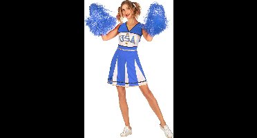 Vegaoo - USA cheerleader kostuum blauw dames
