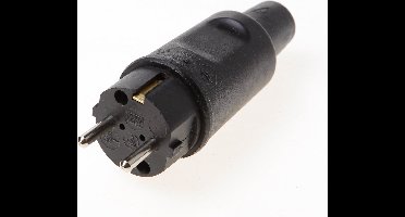 Stekker zwart rubber 220v