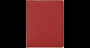 Leren Schrijfmap A5 met gratis Schrijfblok - Rood