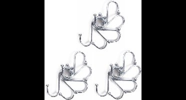 Benson S-haken / ophanghaken - 15-delig - van metaal - 70 mm