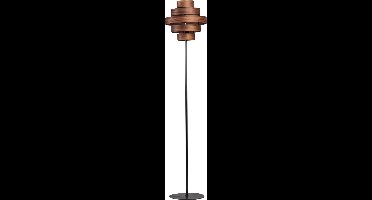 ETH Walnut - Vloerlamp - Hout - 5 Rings - excl. 1x E27 lichtbron