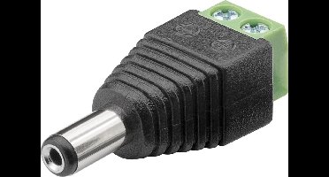 Goobay 76747 adapter Terminal Block 2-pin DC male (5.50 x 2.10 mm) Zwart, Groen